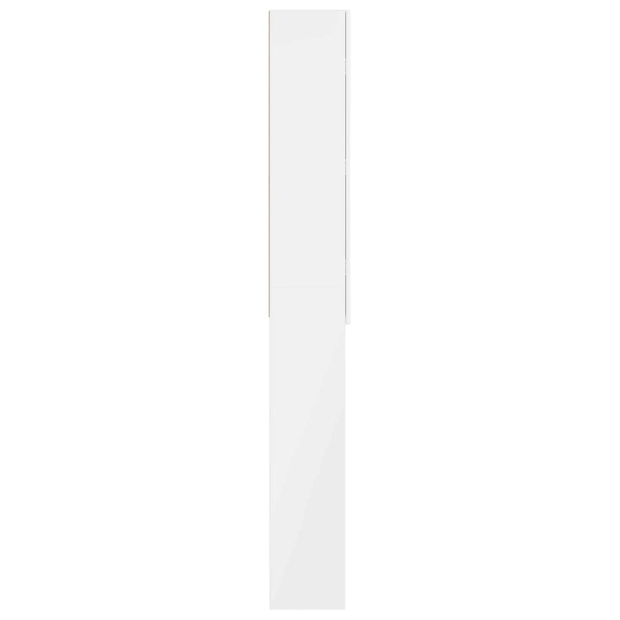 Toiletkast DELFT Hoogglans Wit 66 x 25,5 x 190 cm Bewerkt hout