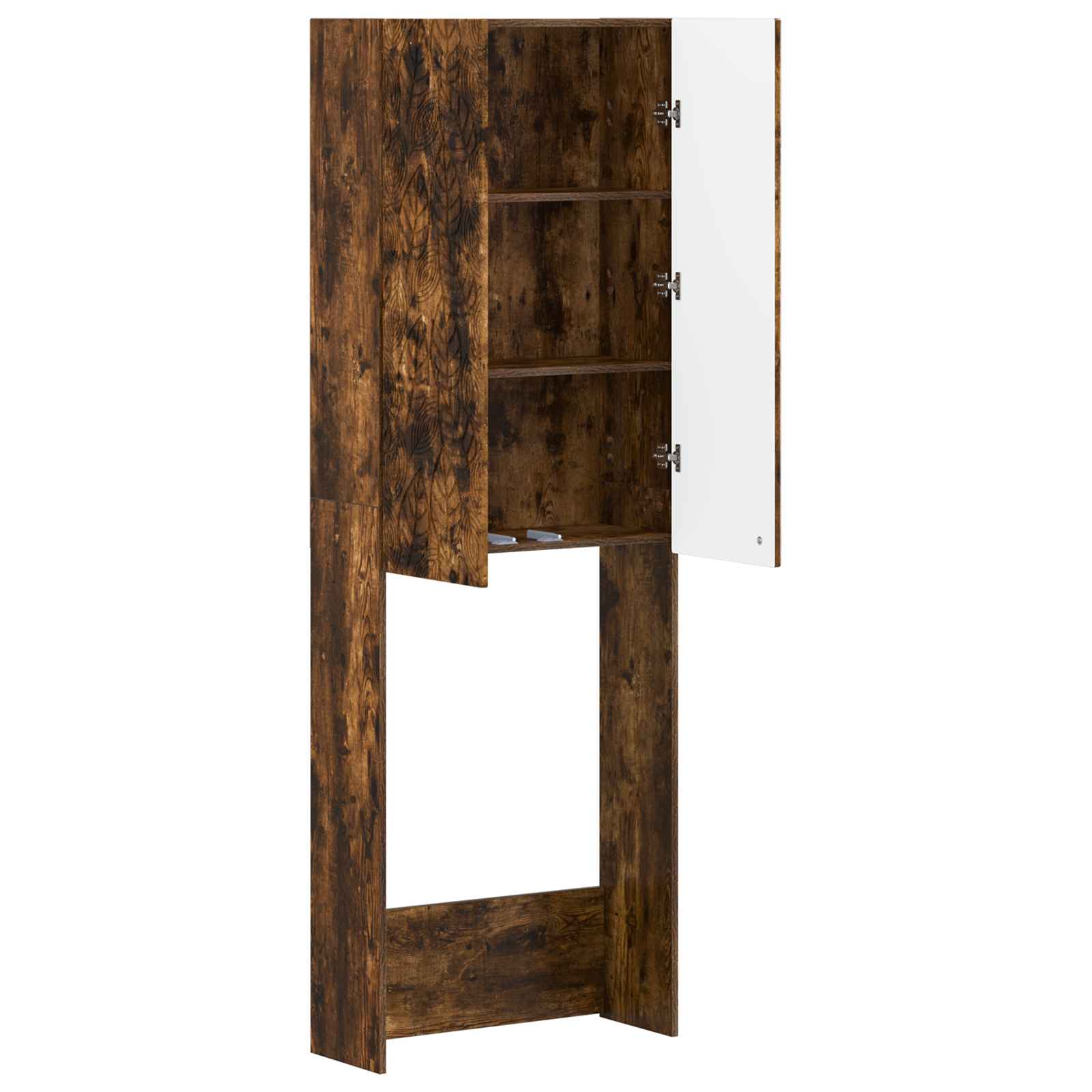 Toiletkast DELFT Gerookt eiken 66 x 25,5 x 190 cm Bewerkt hout