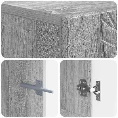 Toiletkast DELFT Grijs Sonoma 66 x 25,5 x 190 cm Bewerkt hout