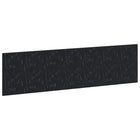 Hoofdbord wandmontage 200x50x3 cm bewerkt hout zwart