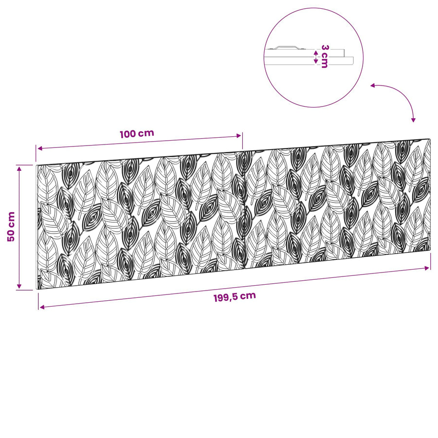 Wandgemonteerd Hoofdeinde DELFT Artisanaal eiken Bewerkt hout