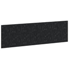 Hoofdbord wandmontage zwart bewerkt hout 180x3x50 cm