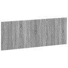 Hoofdbord wandmontage 140x50 cm grijs bewerkt hout