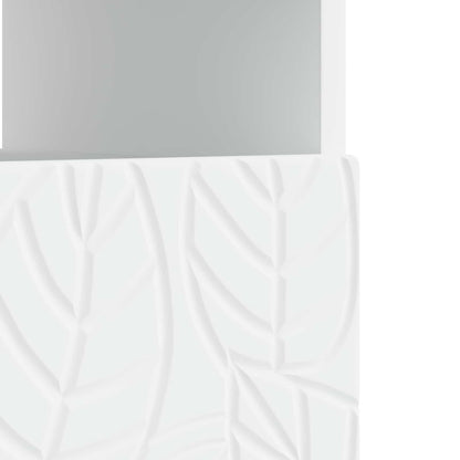 LED tv-meubel Wit Bewerkt hout