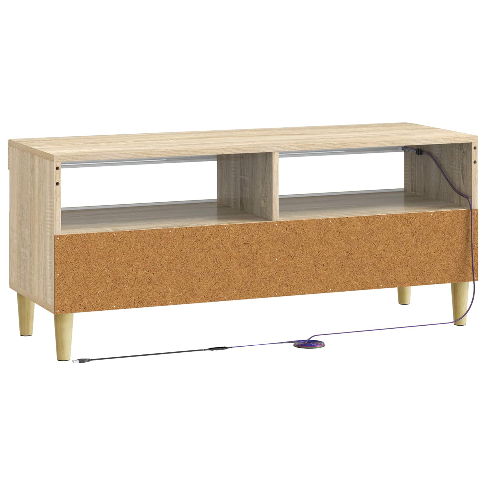 LED tv-meubel Sonoma Eiken Bewerkt hout