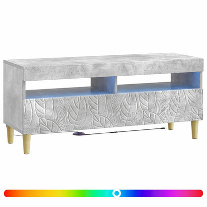 LED tv-meubel Betongrijs Bewerkt hout