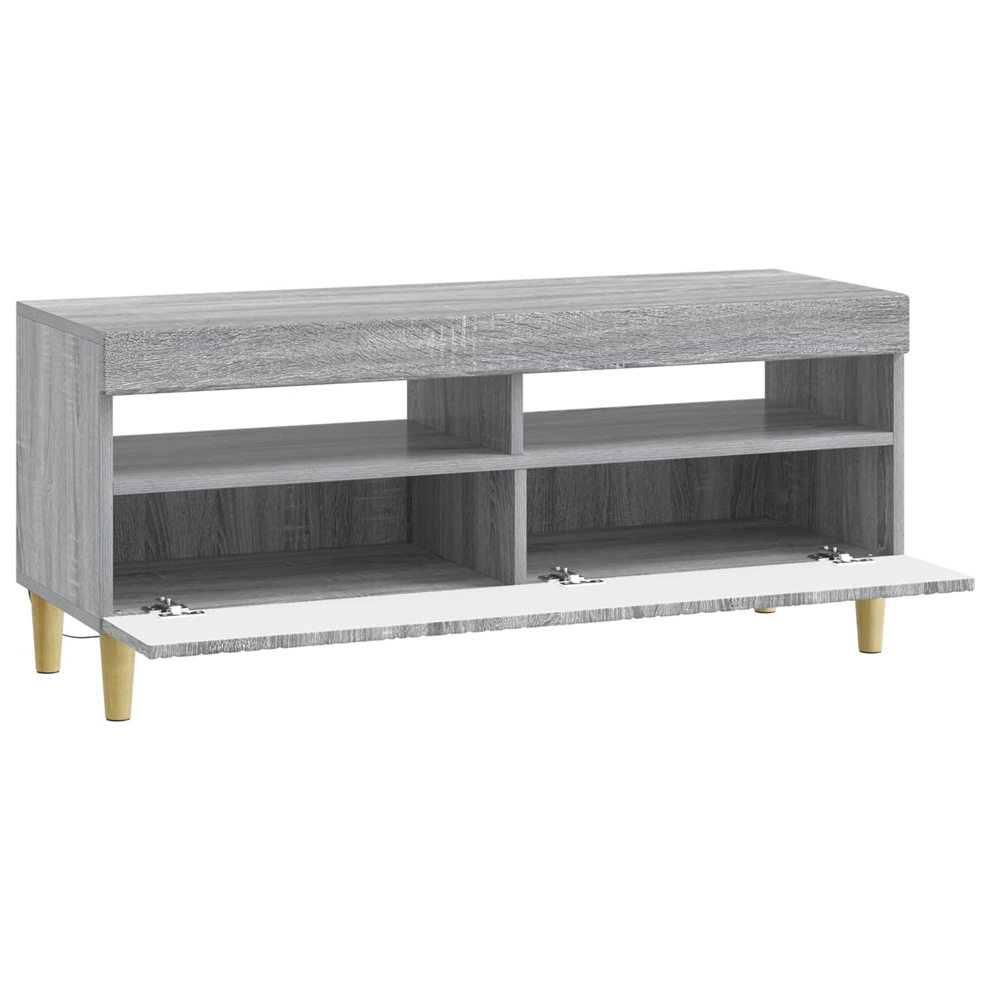 LED tv-meubel Grijs Sonoma Bewerkt hout