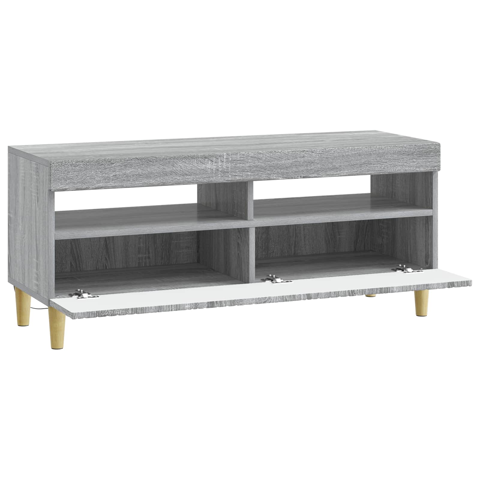 LED tv-meubel Grijs Sonoma Bewerkt hout