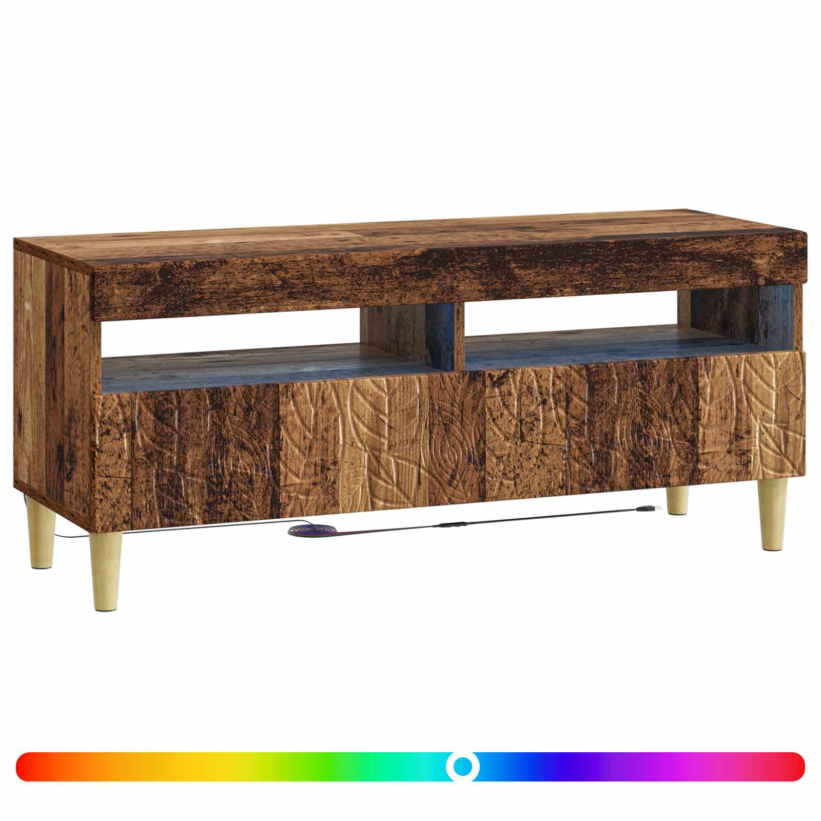 LED tv-meubel Oud hout Bewerkt hout