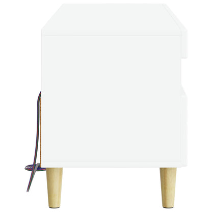 LED tv-meubel Wit Bewerkt hout