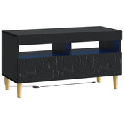 Tv-meubel 14 kg bewerkt hout zwart