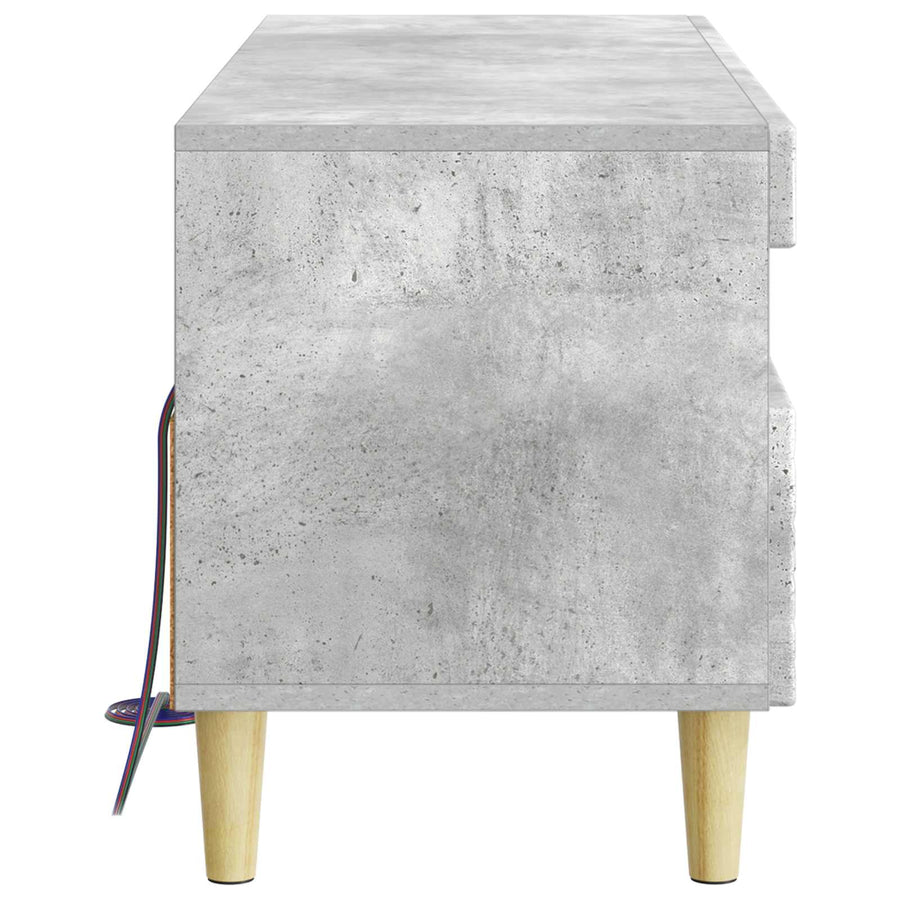 LED tv-meubel Betongrijs Bewerkt hout
