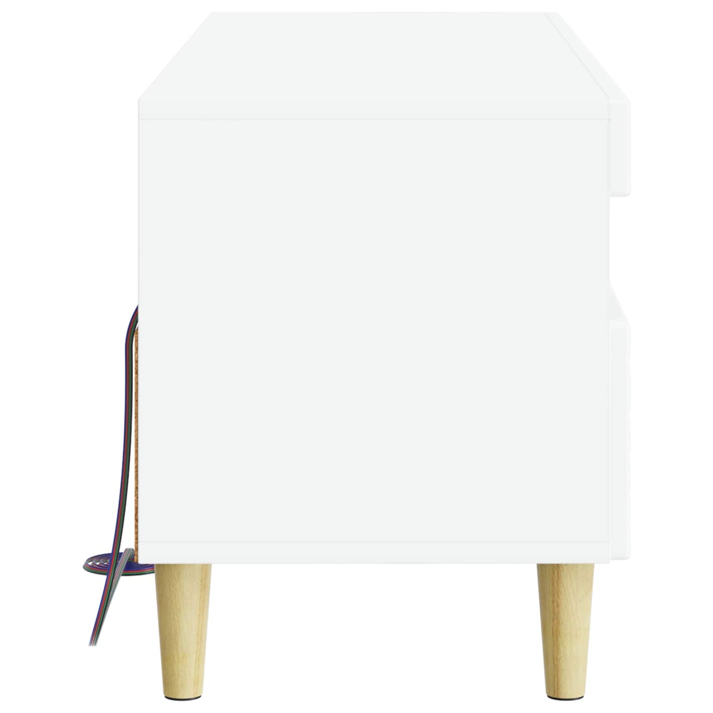 LED tv-meubel Hoogglans Wit Bewerkt hout