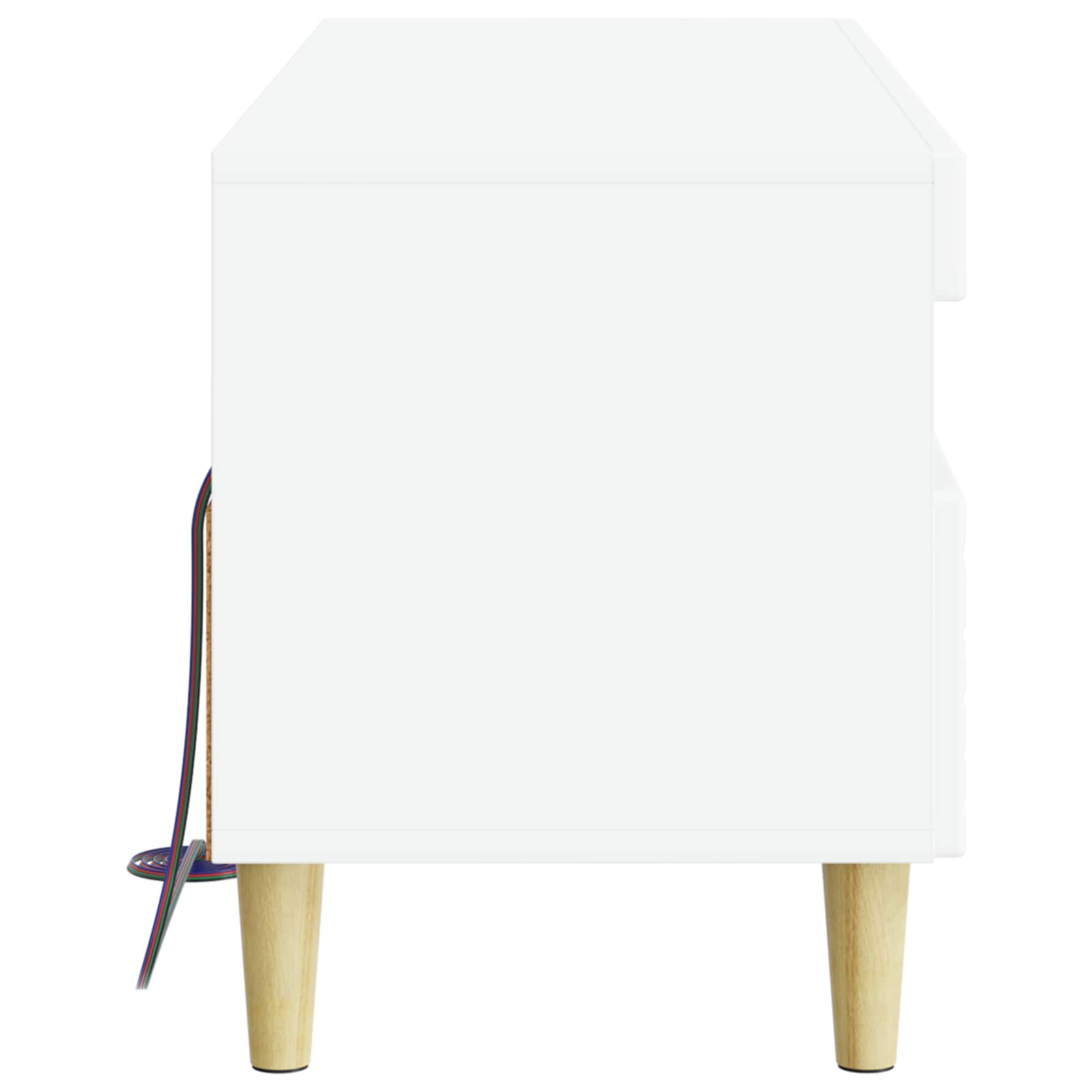 LED tv-meubel Hoogglans Wit Bewerkt hout
