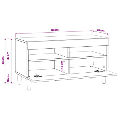 LED tv-meubel Hoogglans Wit Bewerkt hout