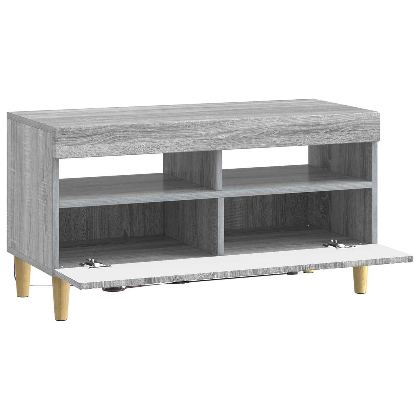 LED tv-meubel Grijs Sonoma Bewerkt hout