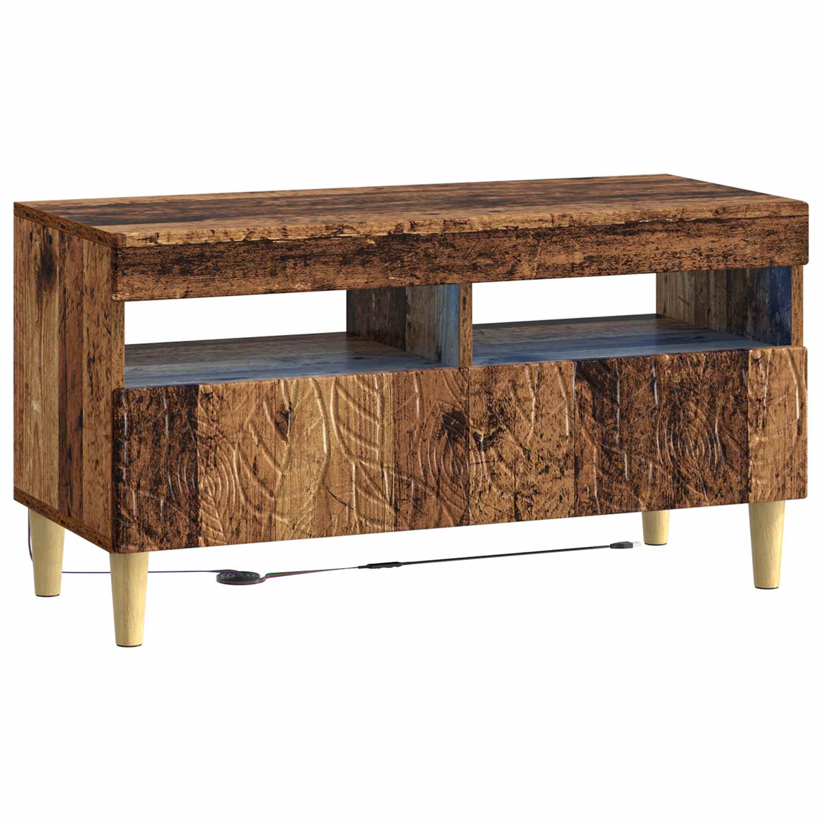 LED tv-meubel Oud hout Bewerkt hout