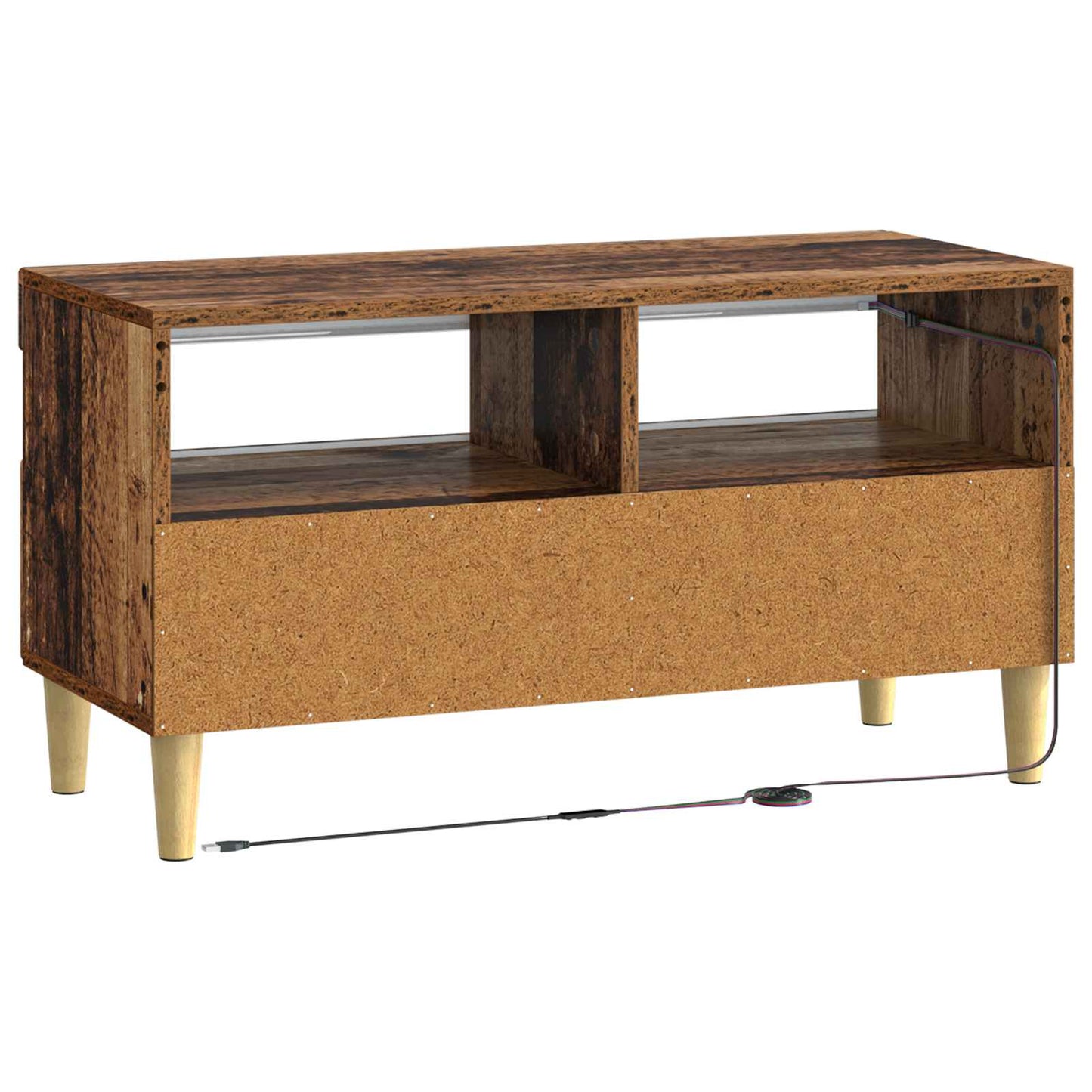 LED tv-meubel Oud hout Bewerkt hout