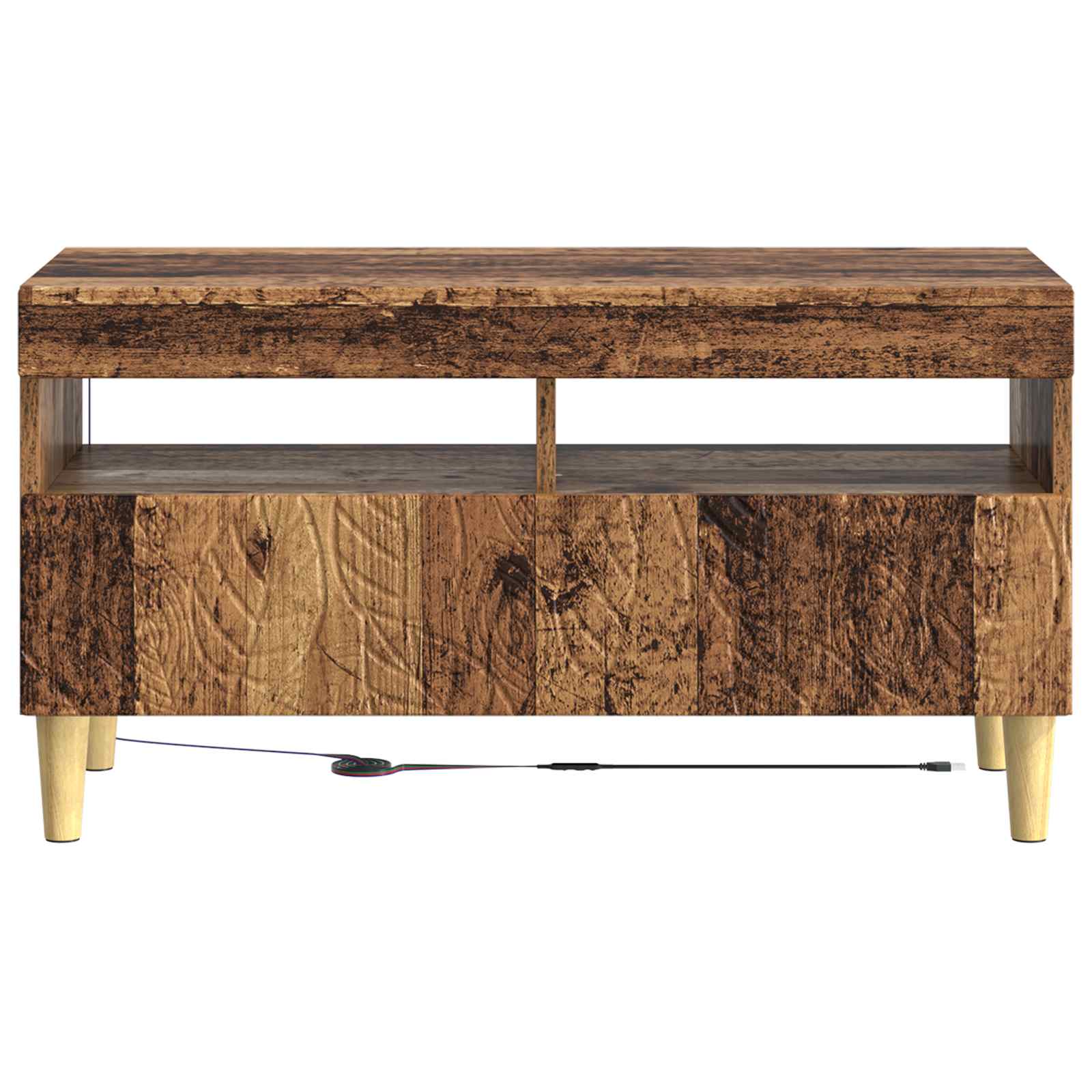 LED tv-meubel Oud hout Bewerkt hout