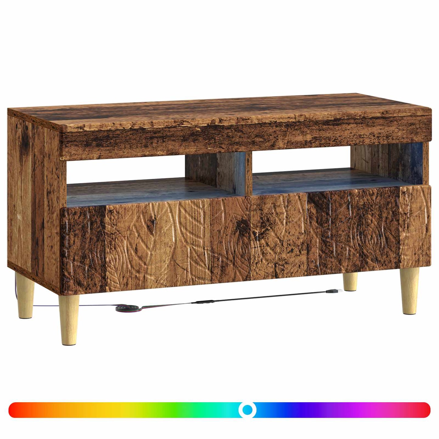 LED tv-meubel Oud hout Bewerkt hout