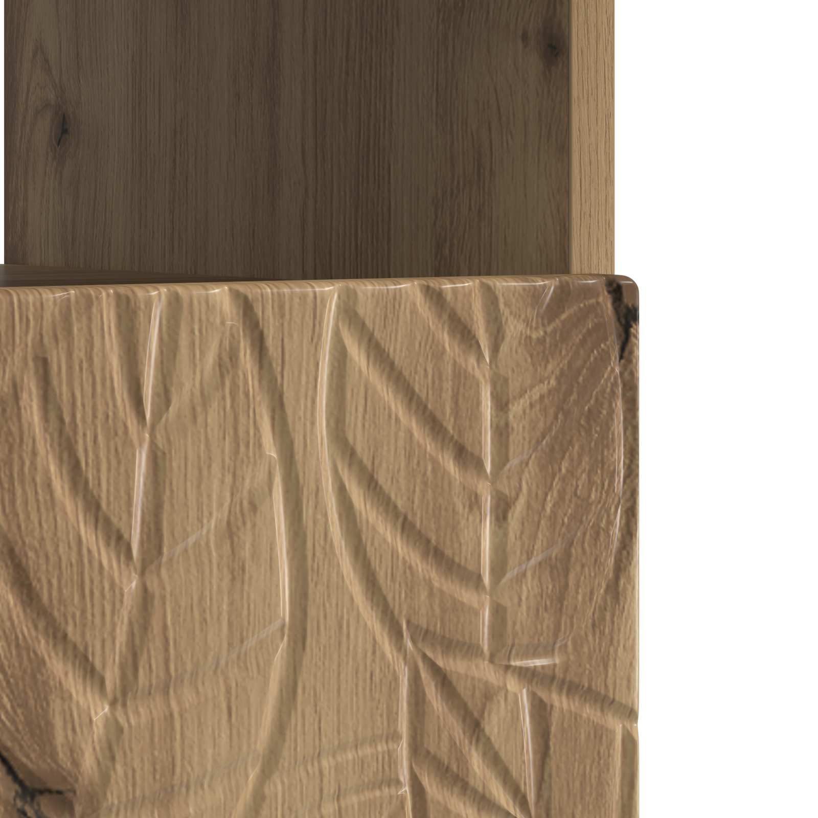 LED tv-meubel Artisanaal eiken Bewerkt hout