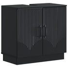 Wastafelkast badkamer zwart 59,5x31,5x56 cm