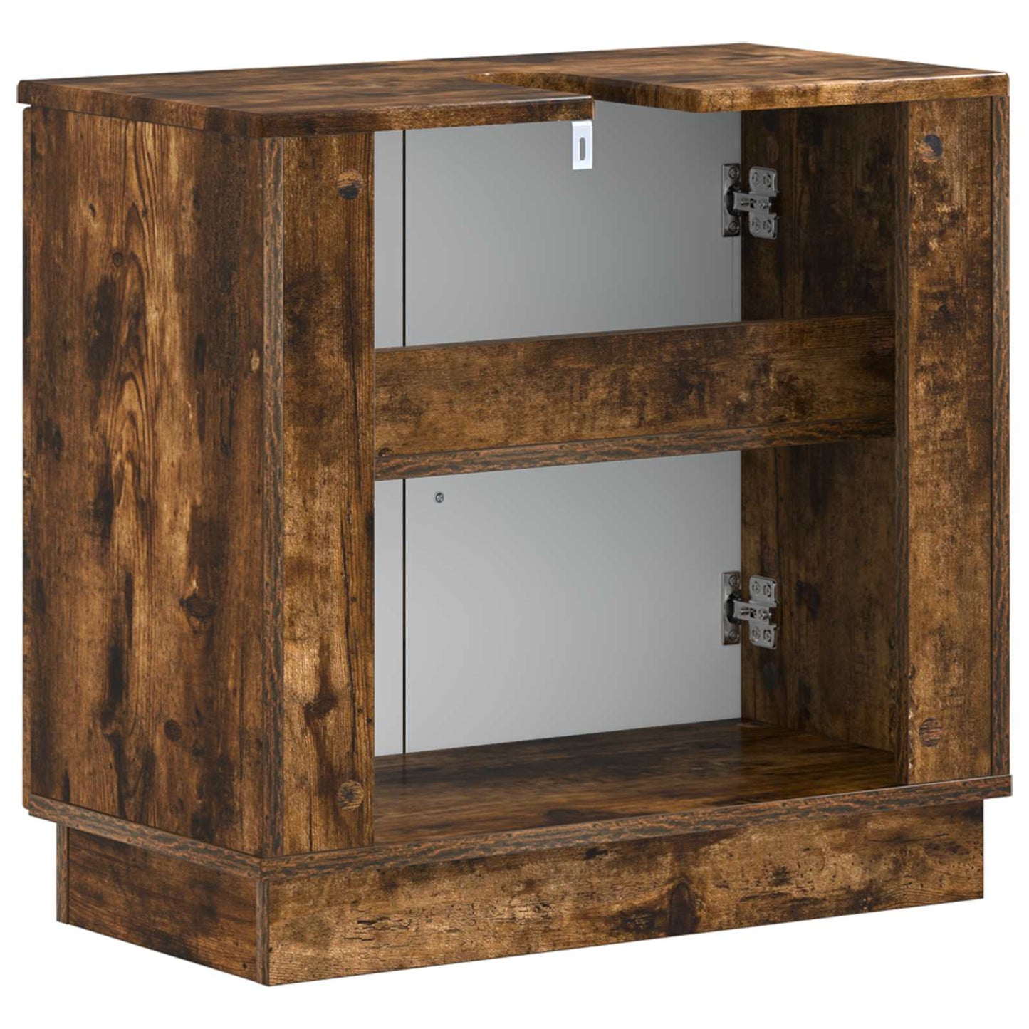 Badkamer wastafelkast HOORN Gerookt eiken 59,5 x 31,5 x 56 cm