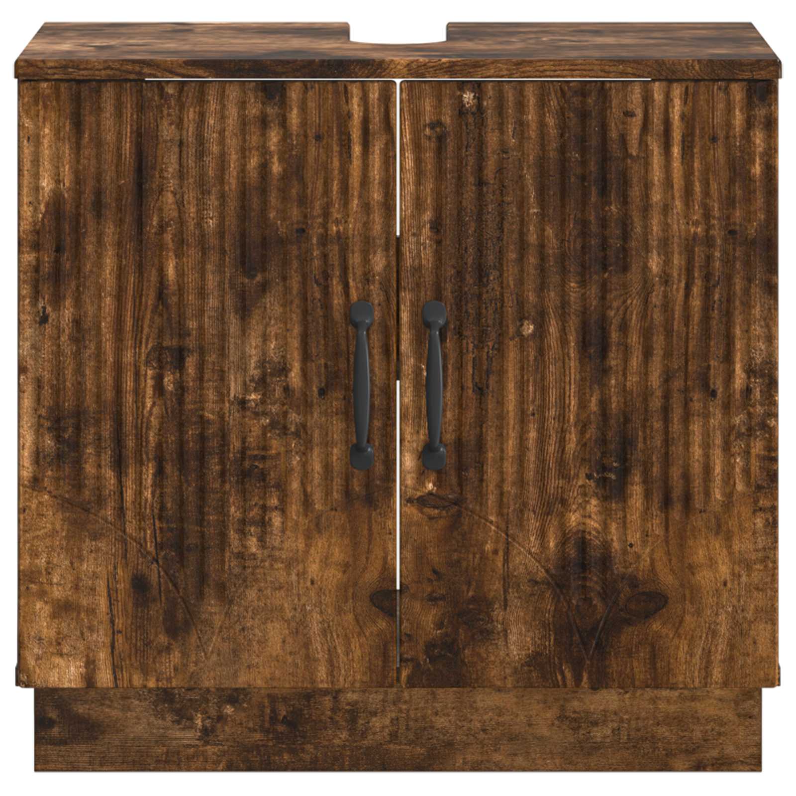 Badkamer wastafelkast HOORN Gerookt eiken 59,5 x 31,5 x 56 cm