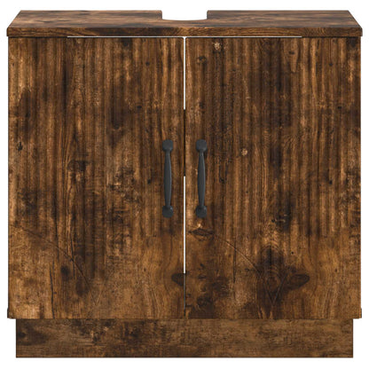 Badkamer wastafelkast HOORN Gerookt eiken 59,5 x 31,5 x 56 cm