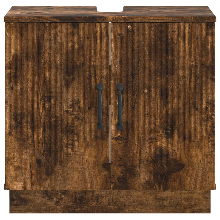 Badkamer wastafelkast HOORN Gerookt eiken 59,5 x 31,5 x 56 cm