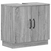 Wastafelkast badkamer 59,5x31,5x56 cm grijs Sonoma bewerkt hout