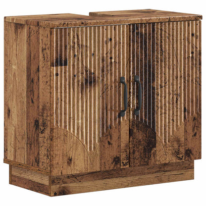 Badkamer wastafelkast HOORN Oud hout 59,5 x 31,5 x 56 cm