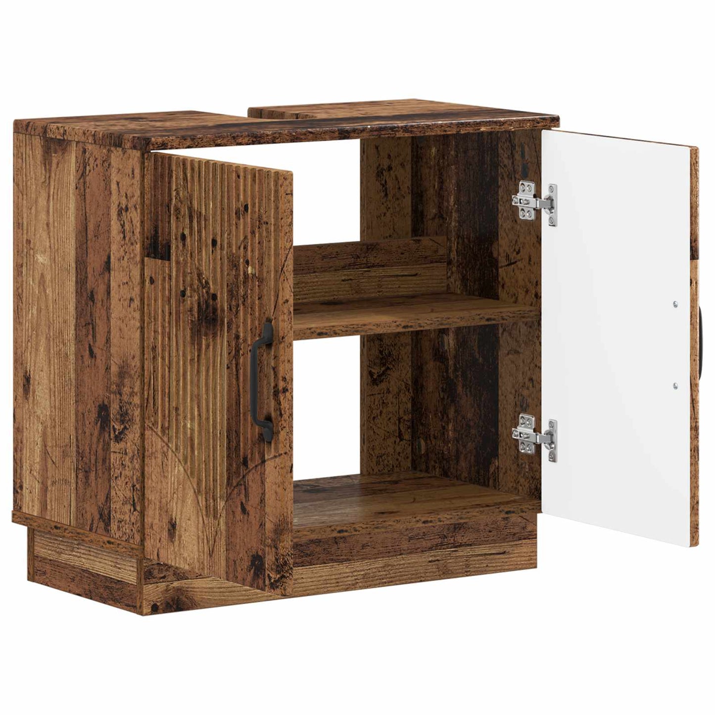 Badkamer wastafelkast HOORN Oud hout 59,5 x 31,5 x 56 cm