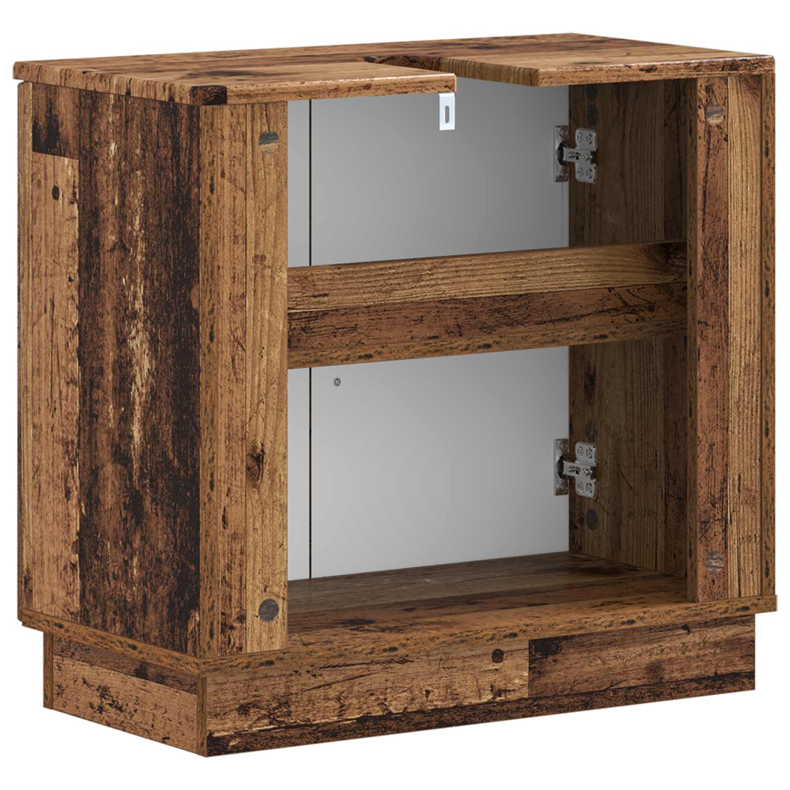 Badkamer wastafelkast HOORN Oud hout 59,5 x 31,5 x 56 cm