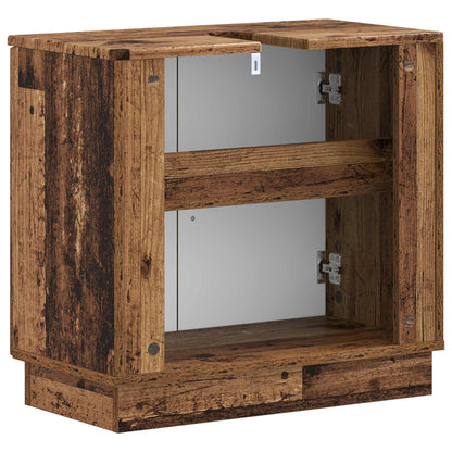 Badkamer wastafelkast HOORN Oud hout 59,5 x 31,5 x 56 cm