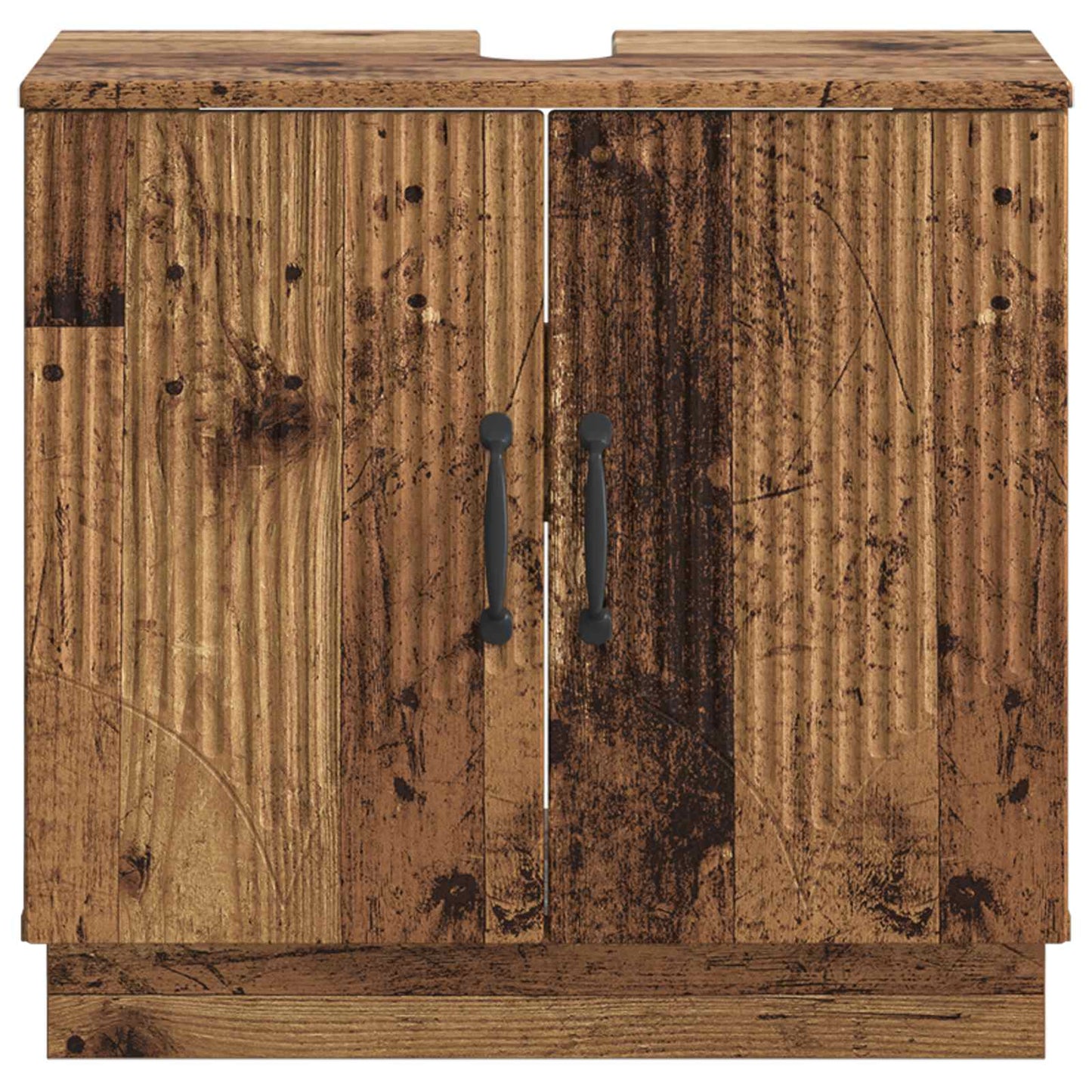 Badkamer wastafelkast HOORN Oud hout 59,5 x 31,5 x 56 cm