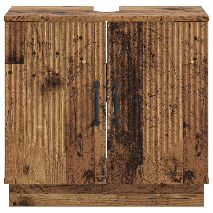 Badkamer wastafelkast HOORN Oud hout 59,5 x 31,5 x 56 cm