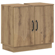 Badkamerwastafelkast 59,5x31,5x56 cm Artisanaal eiken