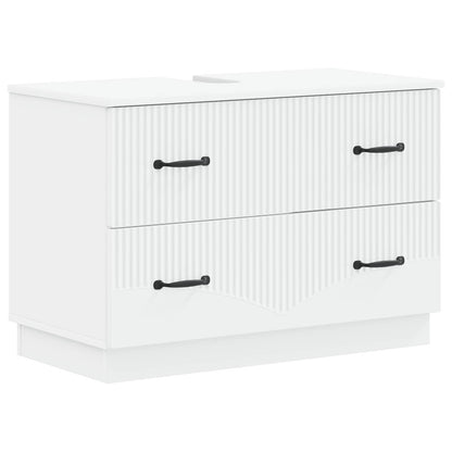 Badkamer wastafelkast HOORN Wit 82 x 41 x 56 cm Bewerkt hout