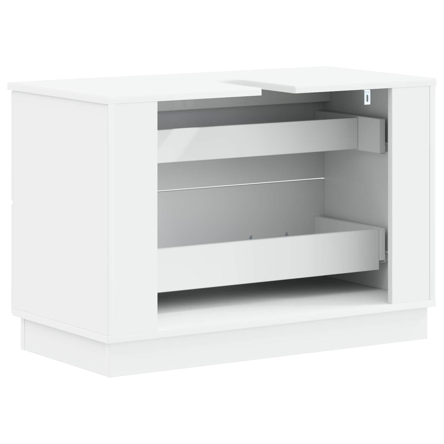 Badkamer wastafelkast HOORN Wit 82 x 41 x 56 cm Bewerkt hout