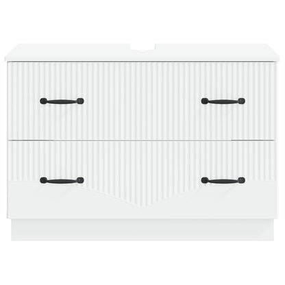 Badkamer wastafelkast HOORN Wit 82 x 41 x 56 cm Bewerkt hout