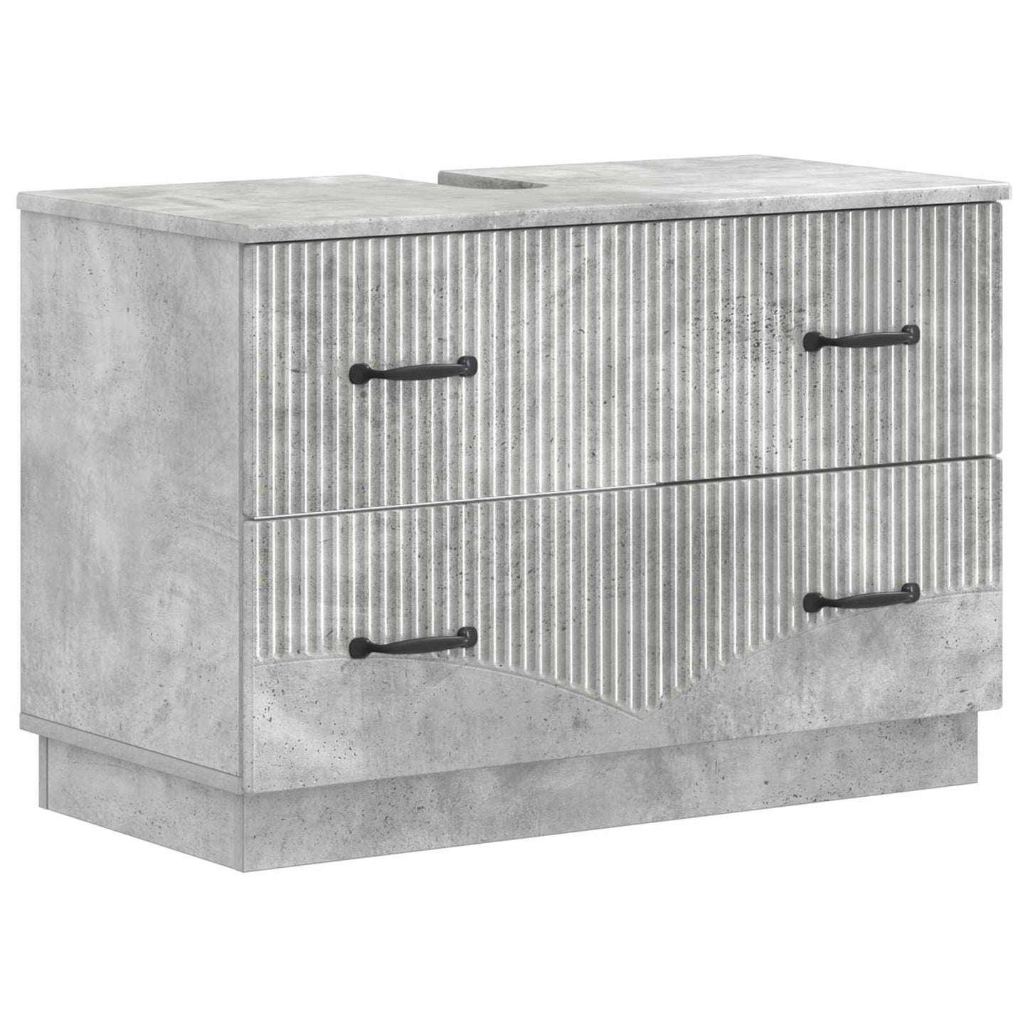 Badkamer wastafelkast HOORN Betongrijs 82 x 41 x 56 cm