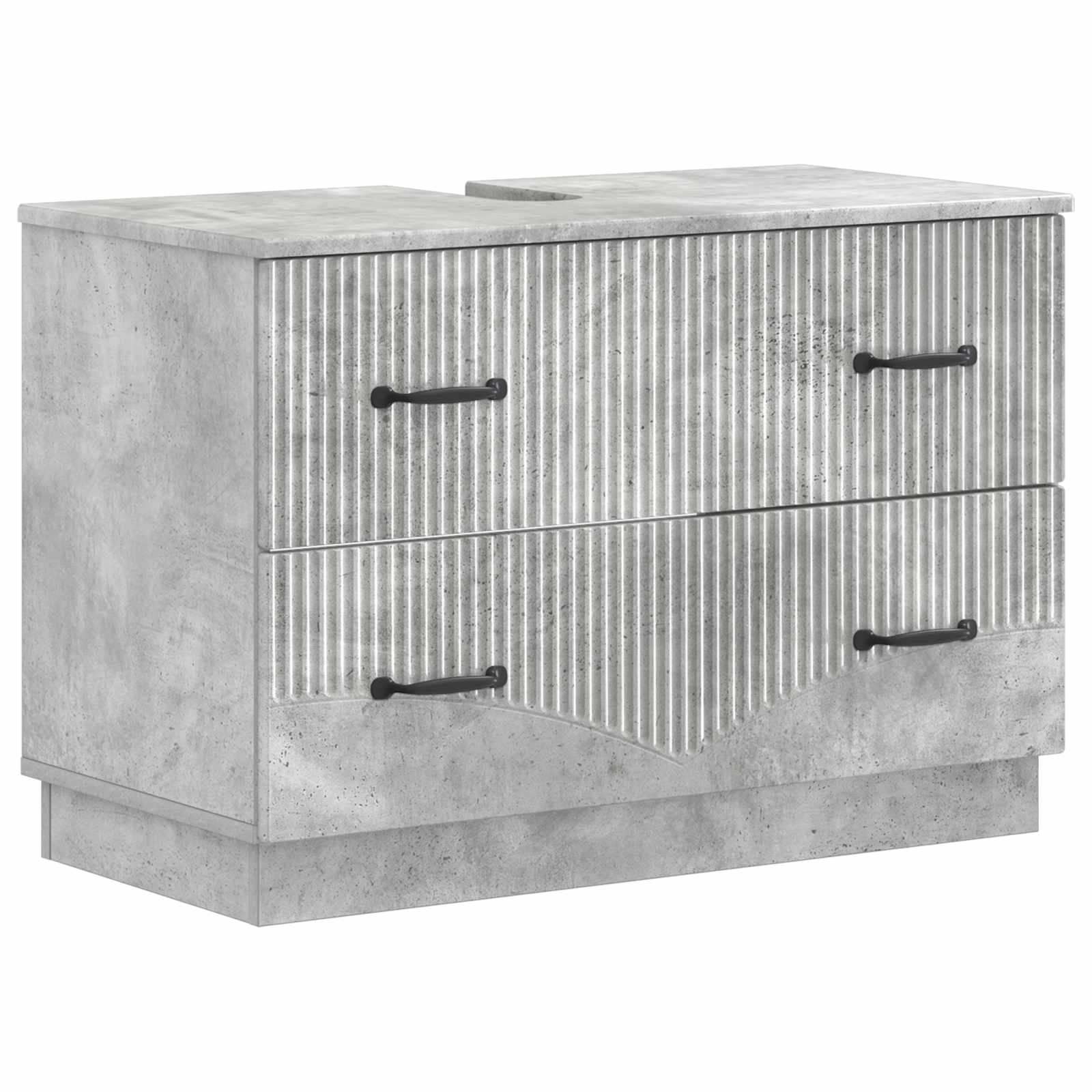 Badkamer wastafelkast HOORN Betongrijs 82 x 41 x 56 cm