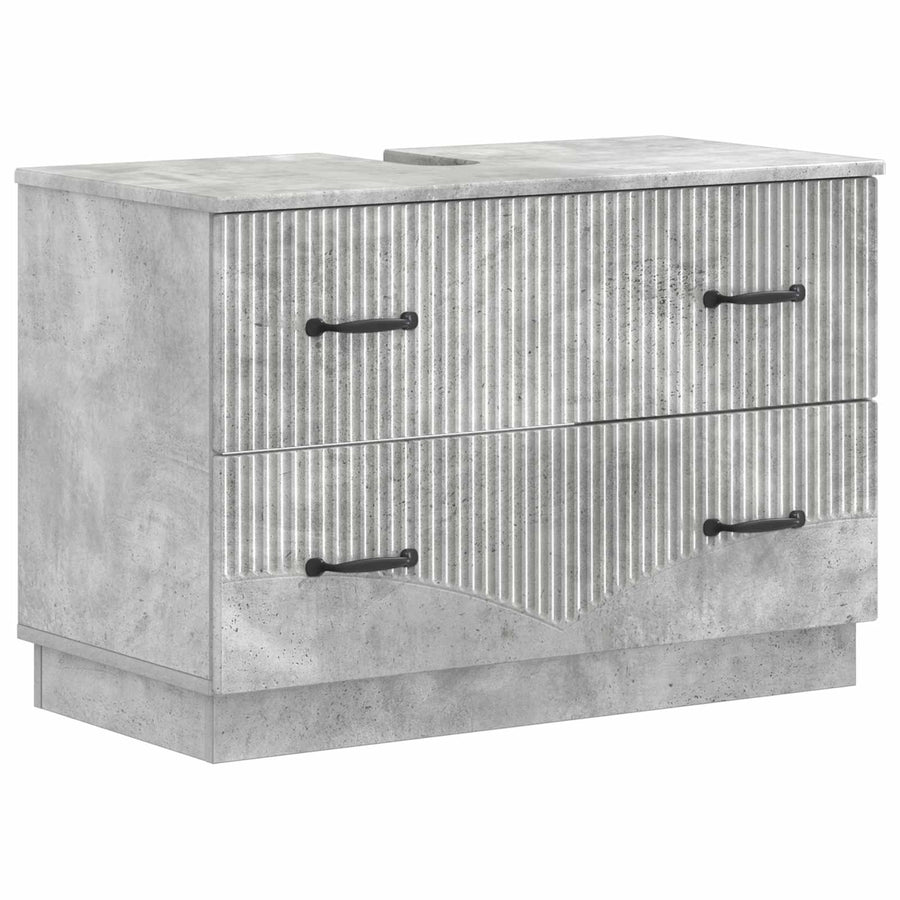 Badkamer wastafelkast HOORN Betongrijs 82 x 41 x 56 cm