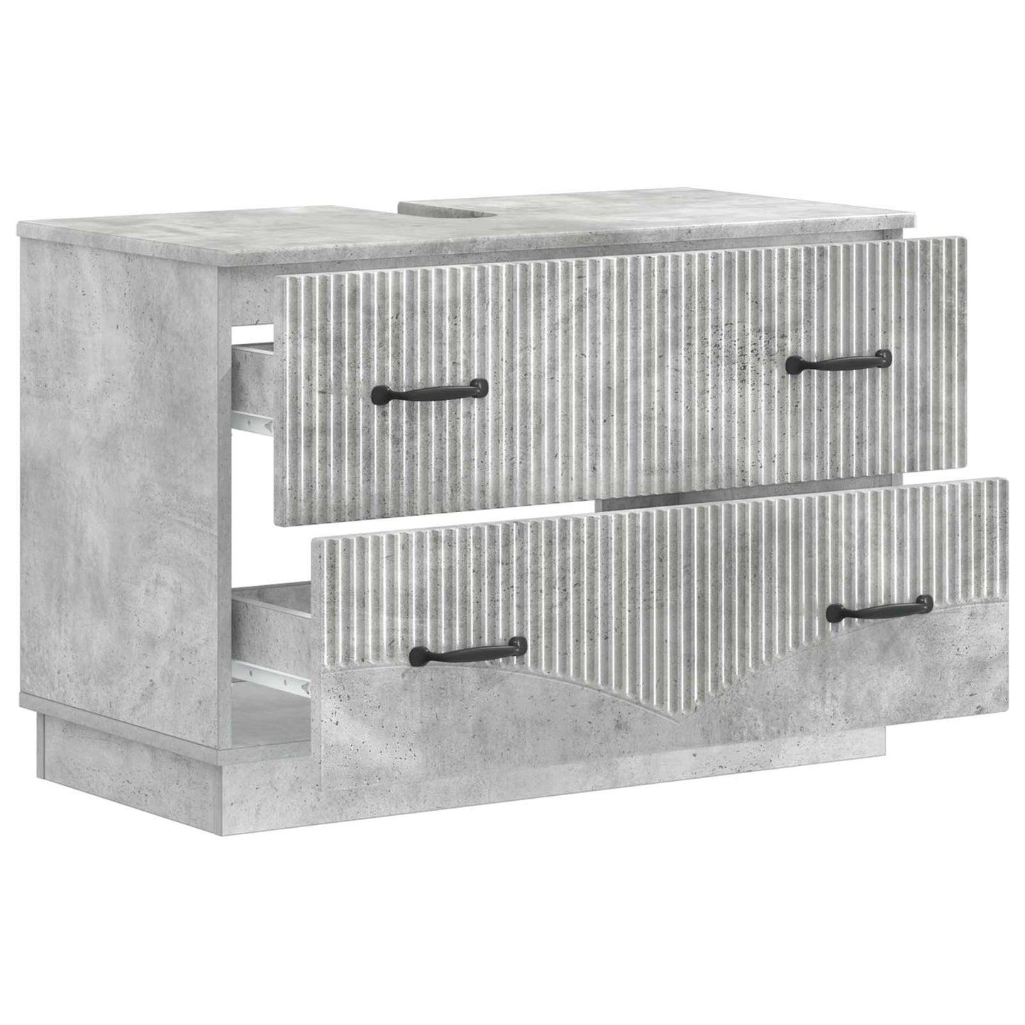 Badkamer wastafelkast HOORN Betongrijs 82 x 41 x 56 cm