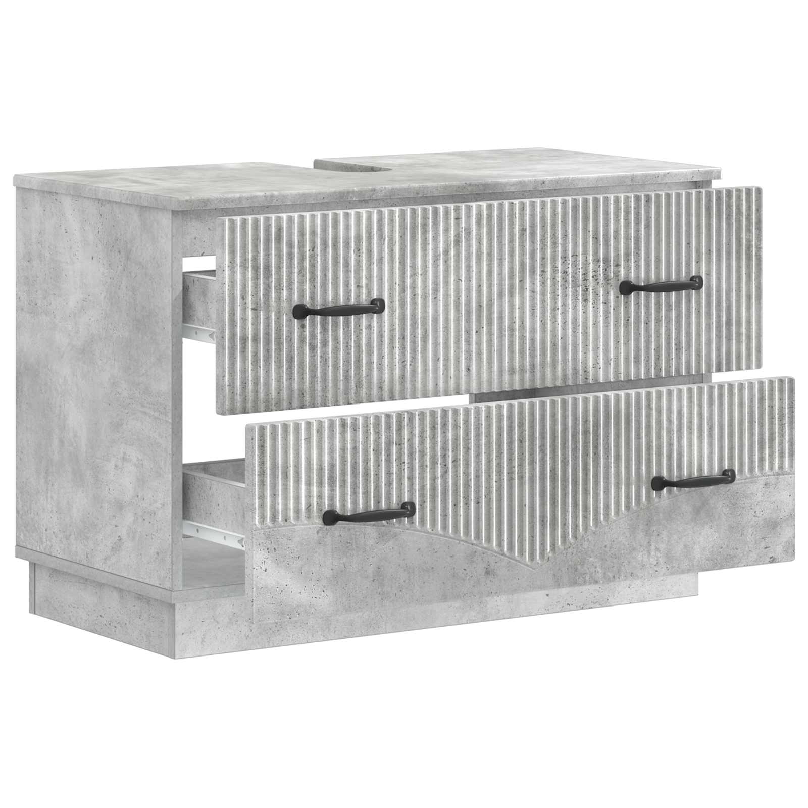Badkamer wastafelkast HOORN Betongrijs 82 x 41 x 56 cm