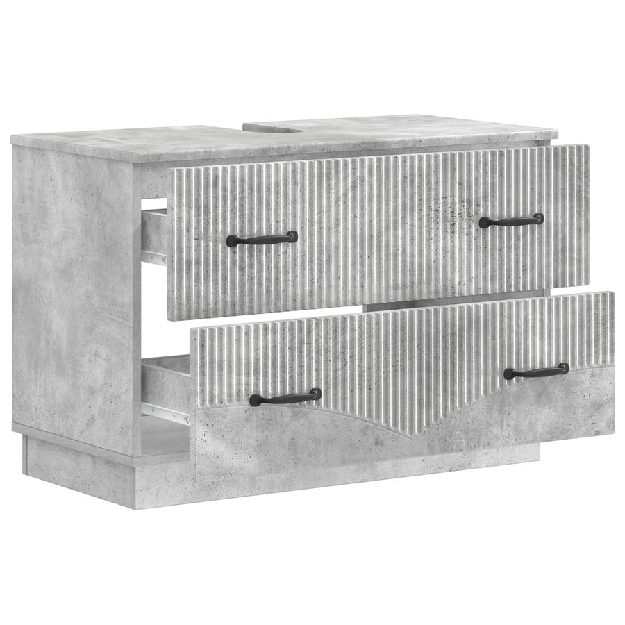Badkamer wastafelkast HOORN Betongrijs 82 x 41 x 56 cm