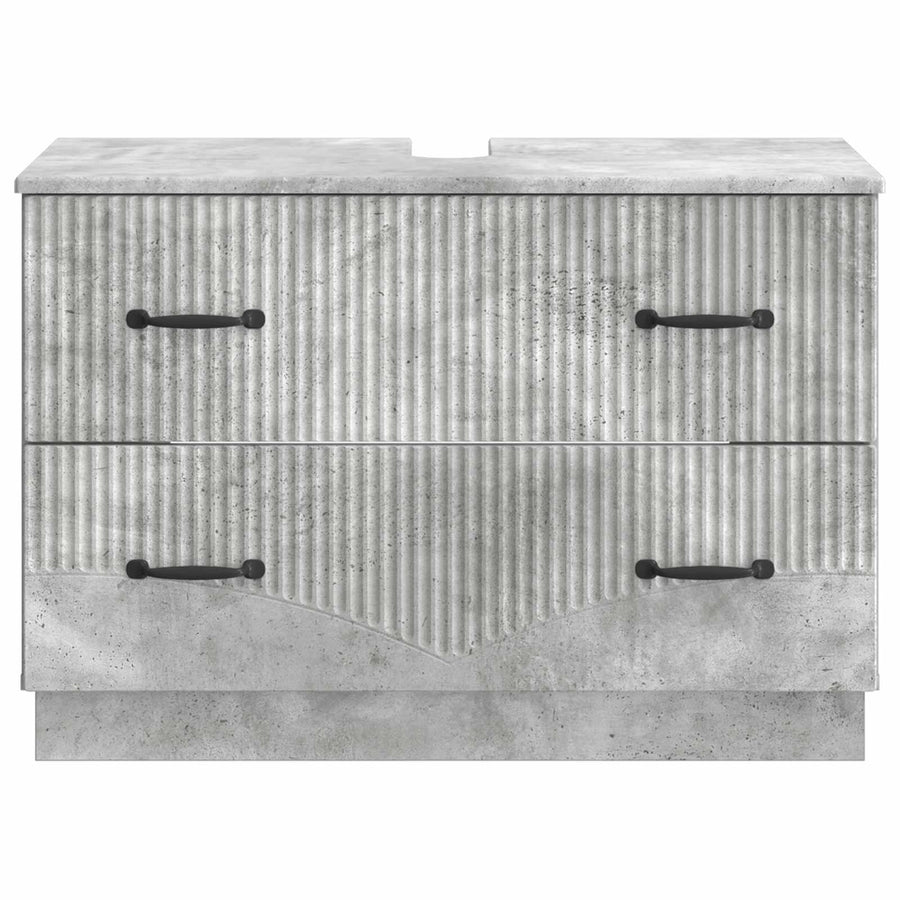 Badkamer wastafelkast HOORN Betongrijs 82 x 41 x 56 cm