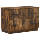 Badkamer wastafelkast gerookt eiken 82x41x56 cm