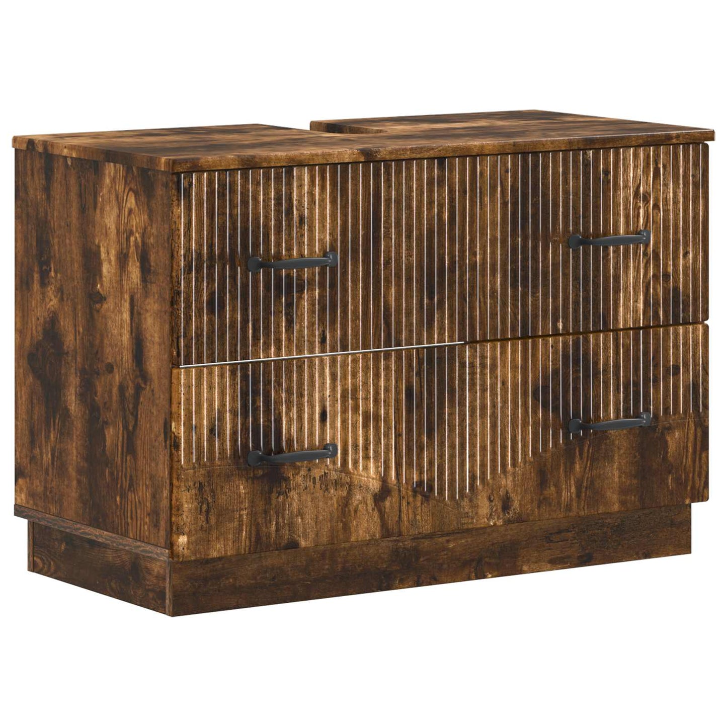 Badkamer wastafelkast HOORN Gerookt eiken 82 x 41 x 56 cm